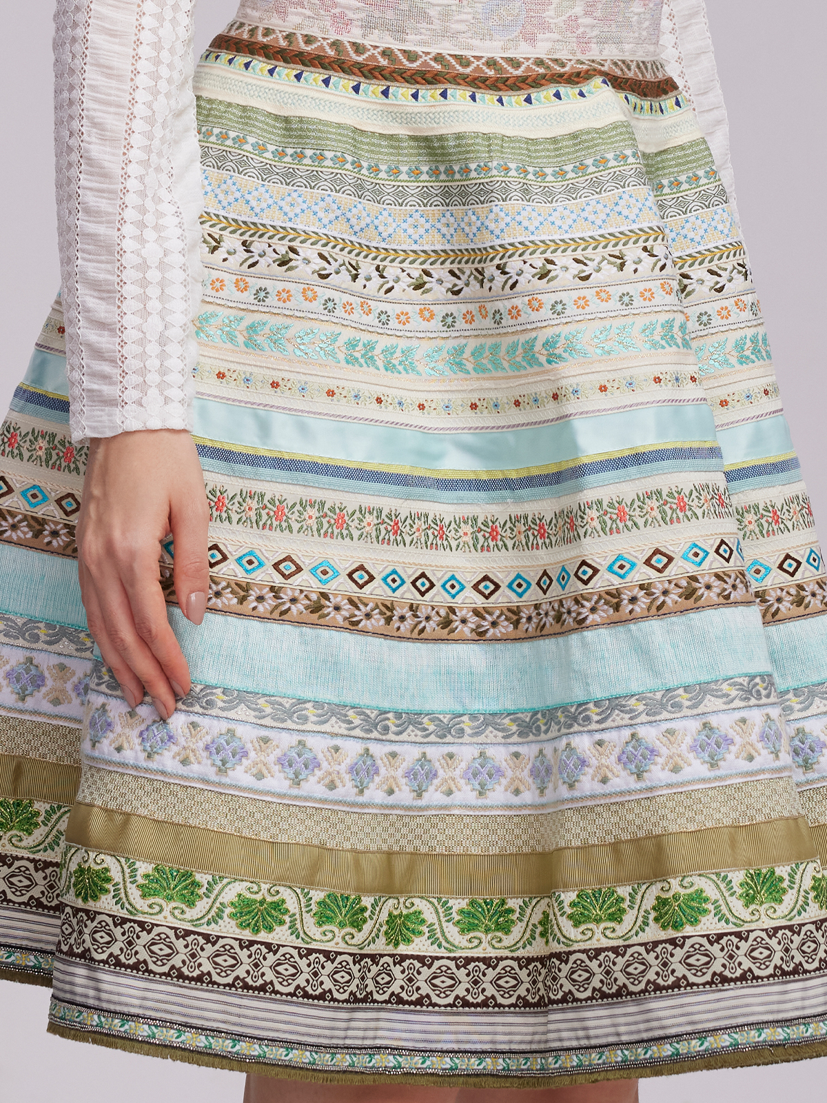 Moderne Dirndl Bluse Grün