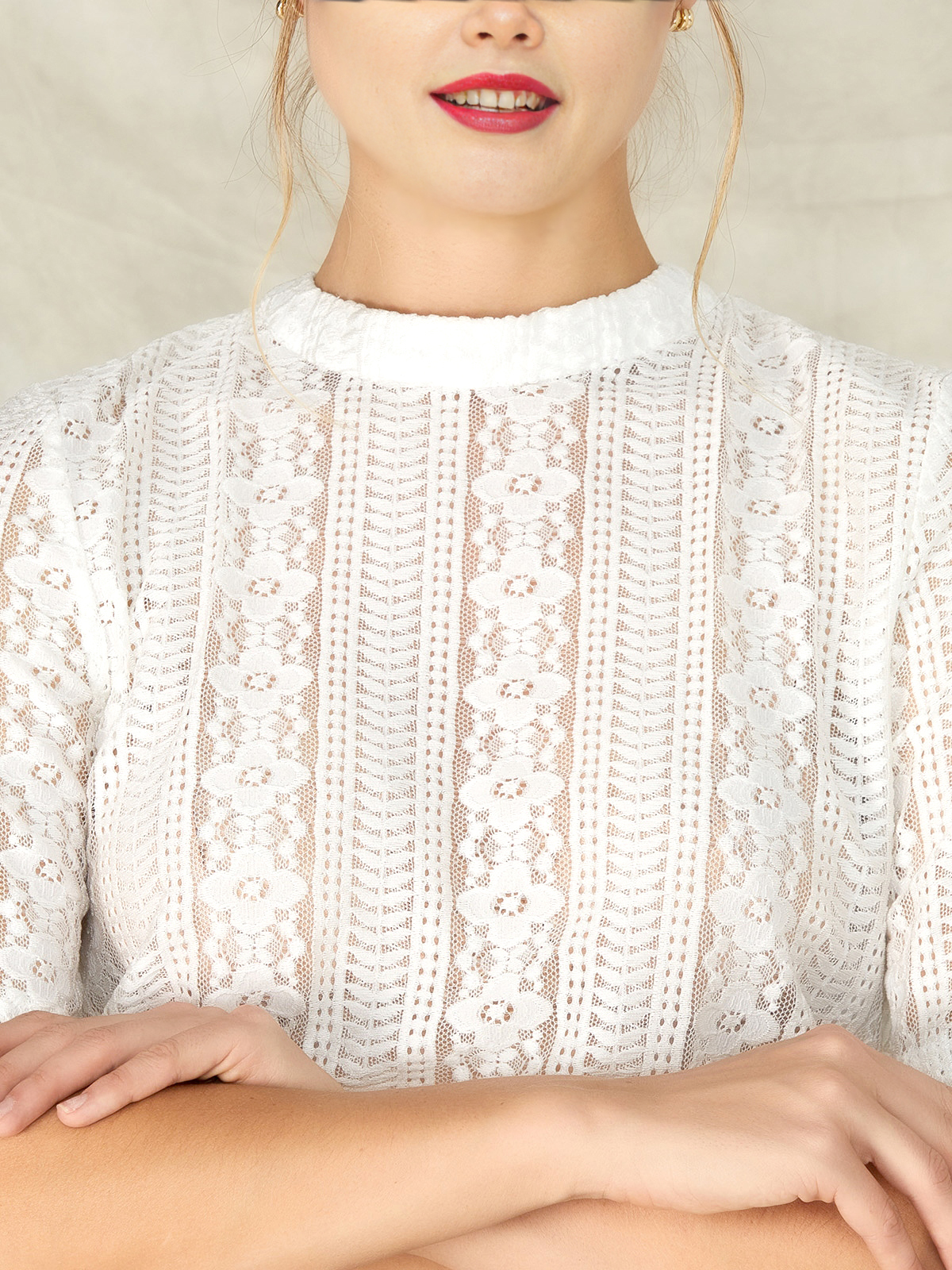 Dirndlbluse in Weiß