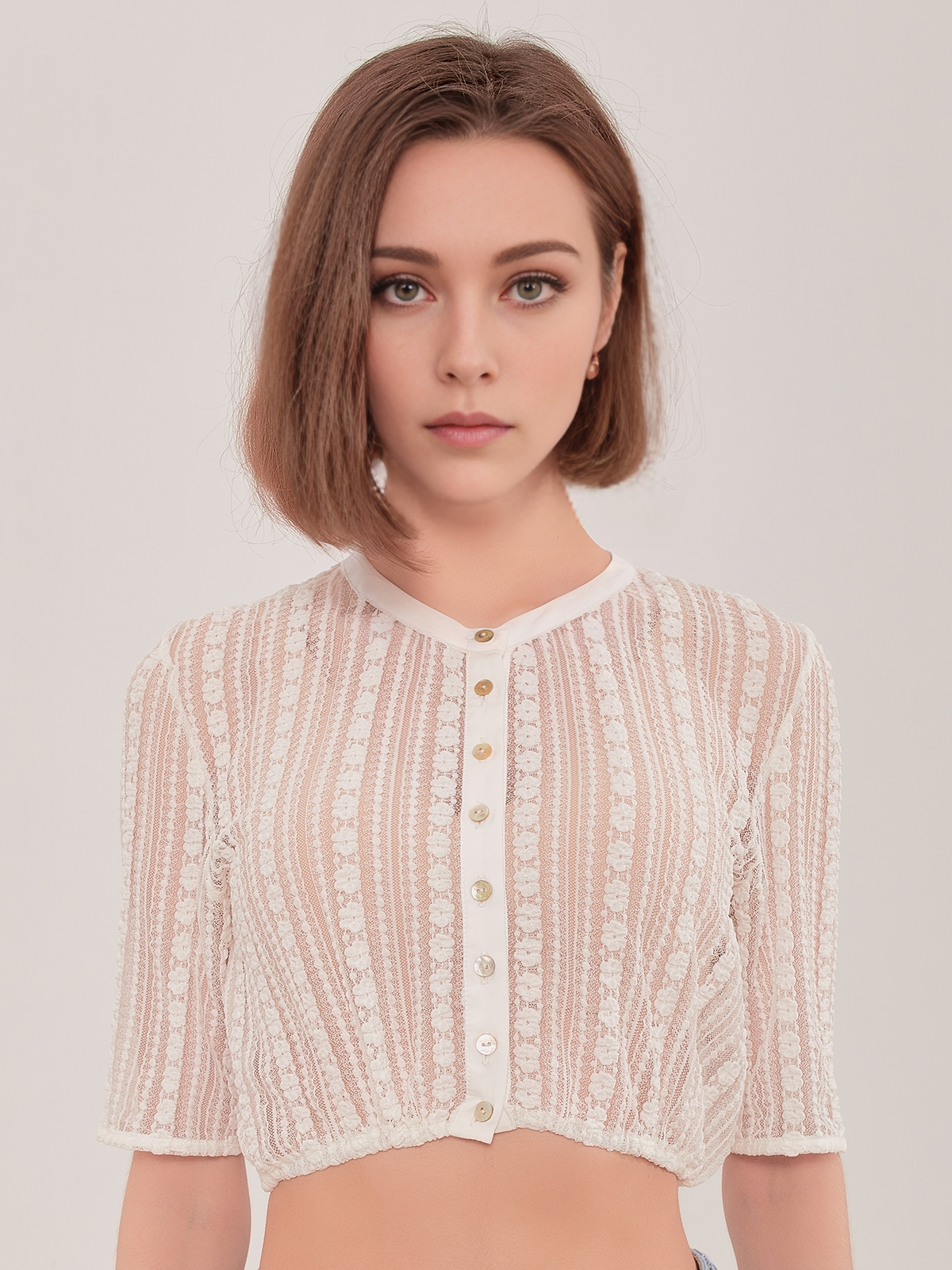 Dirndl Bluse in Weiß