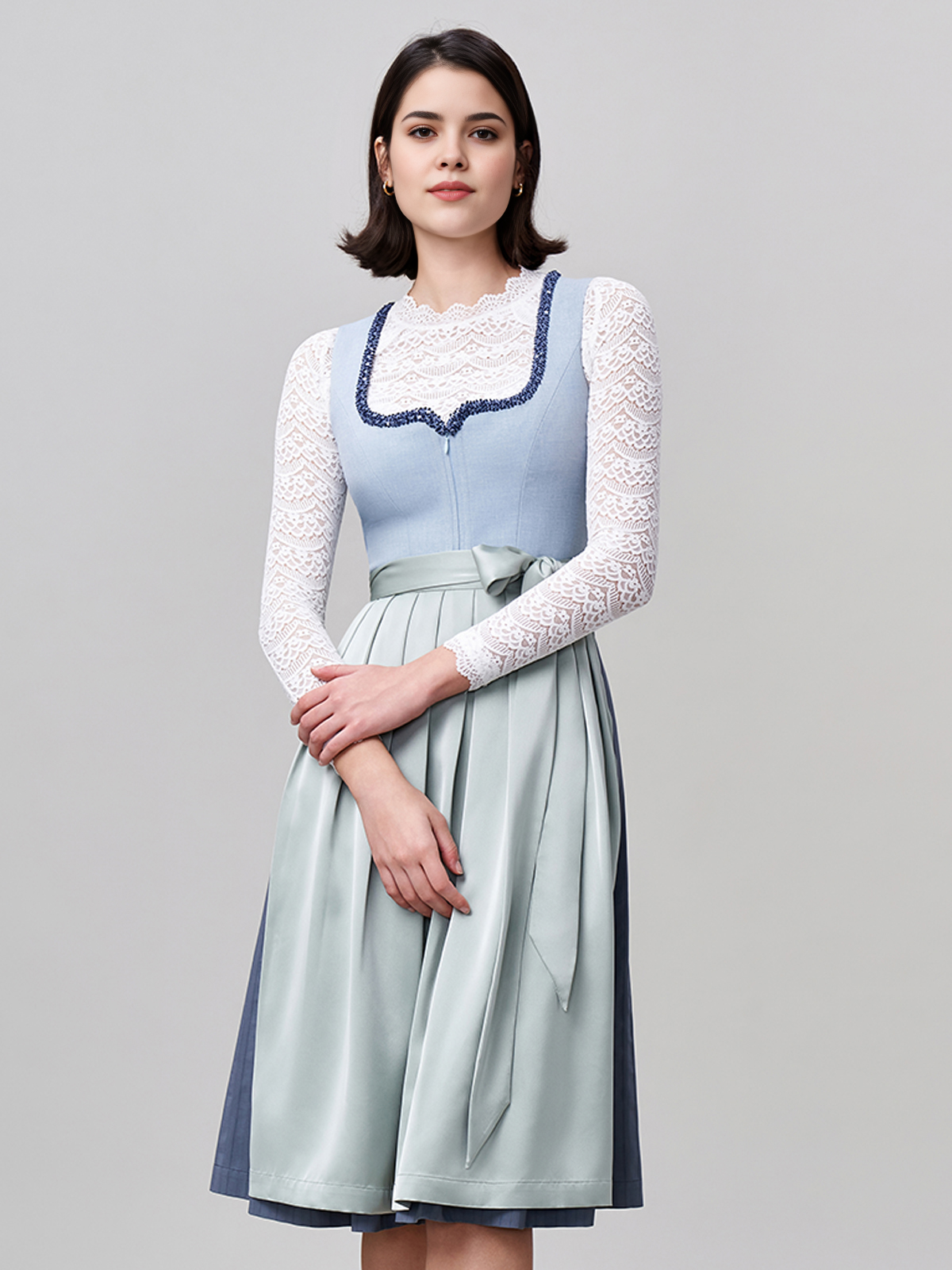 Dirndl Schwarz Rot