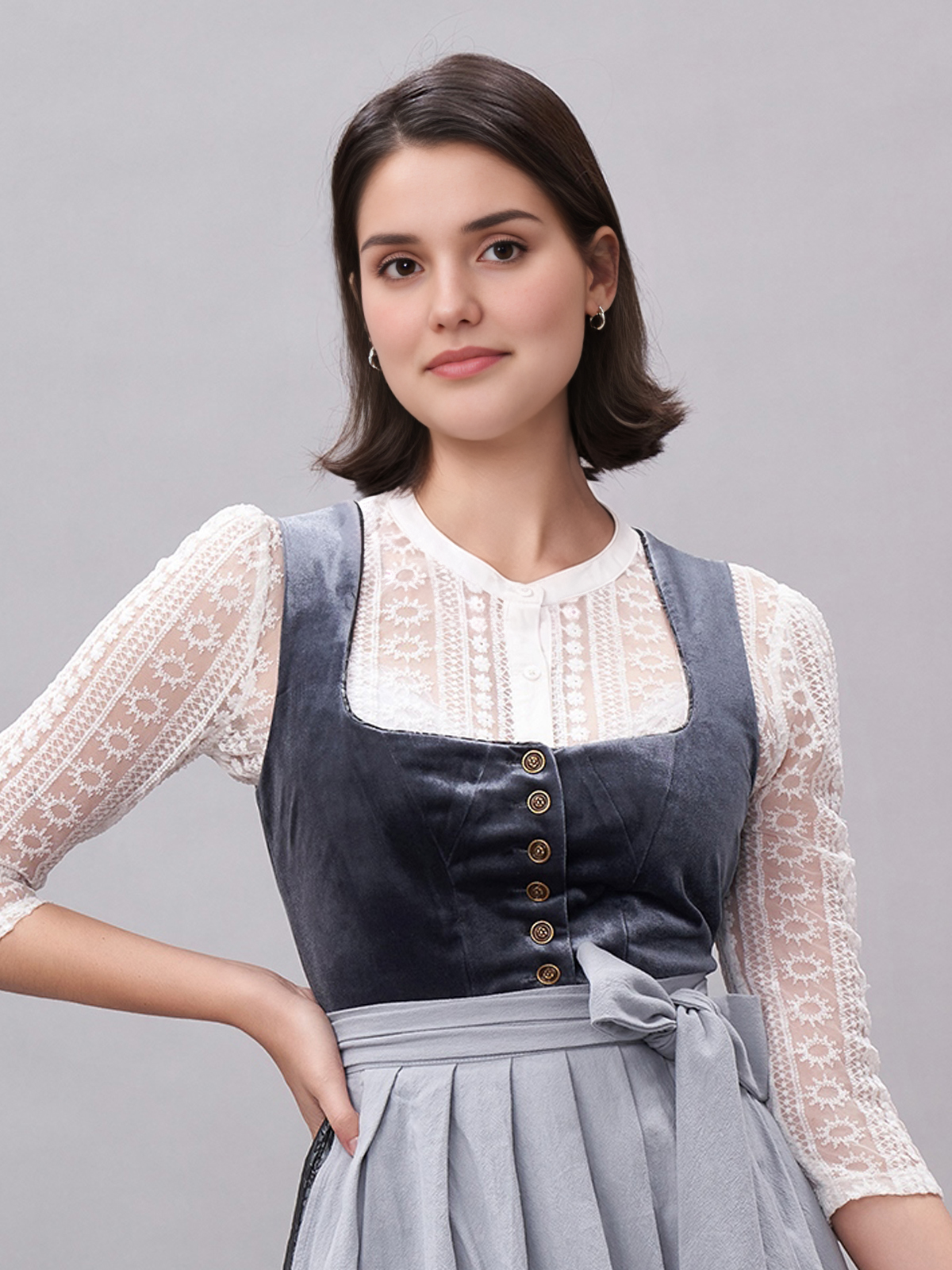 Dirndl Rosa Samt – Eleganz und Tradition