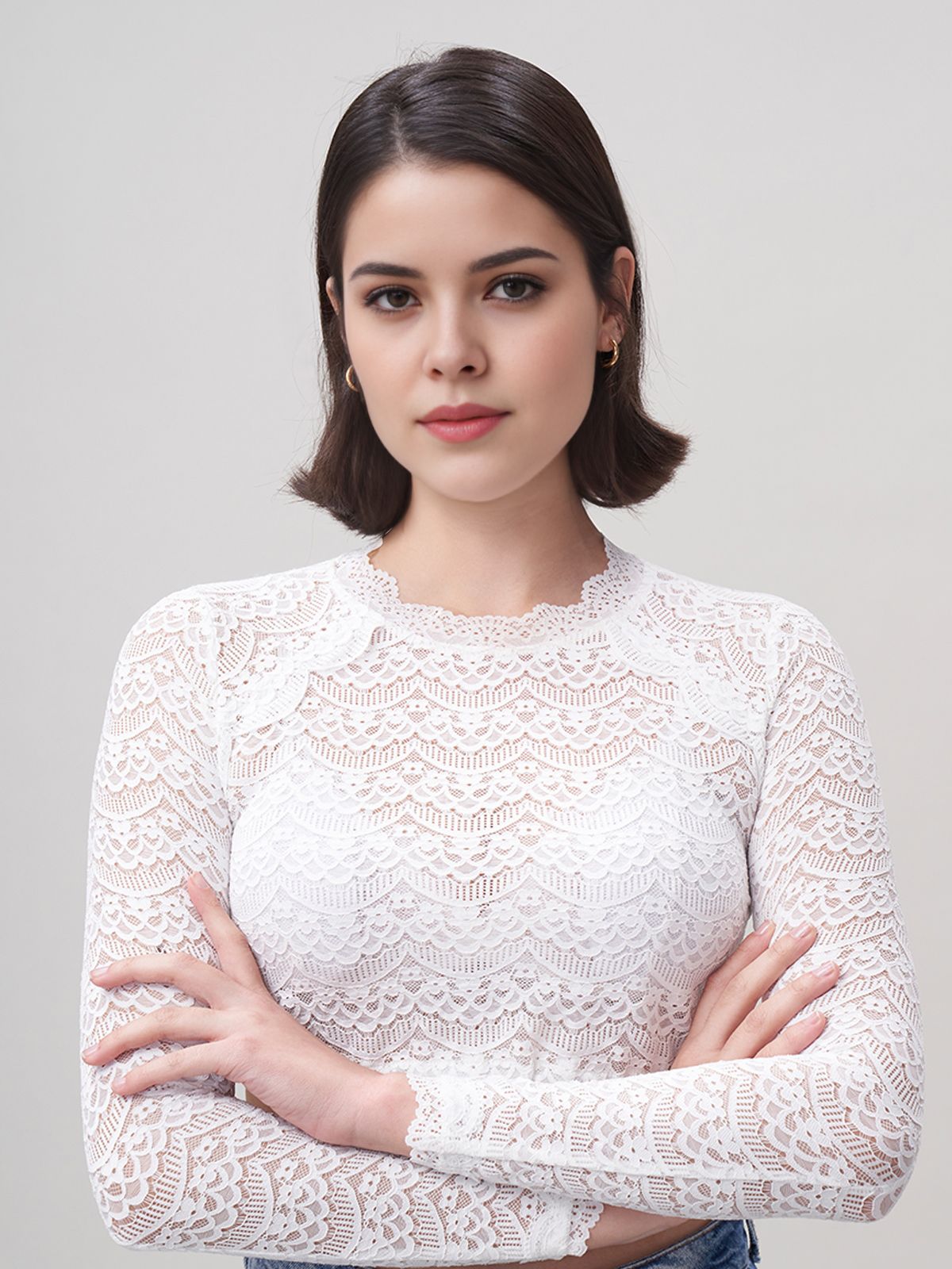 Dirndlbluse in Weiß