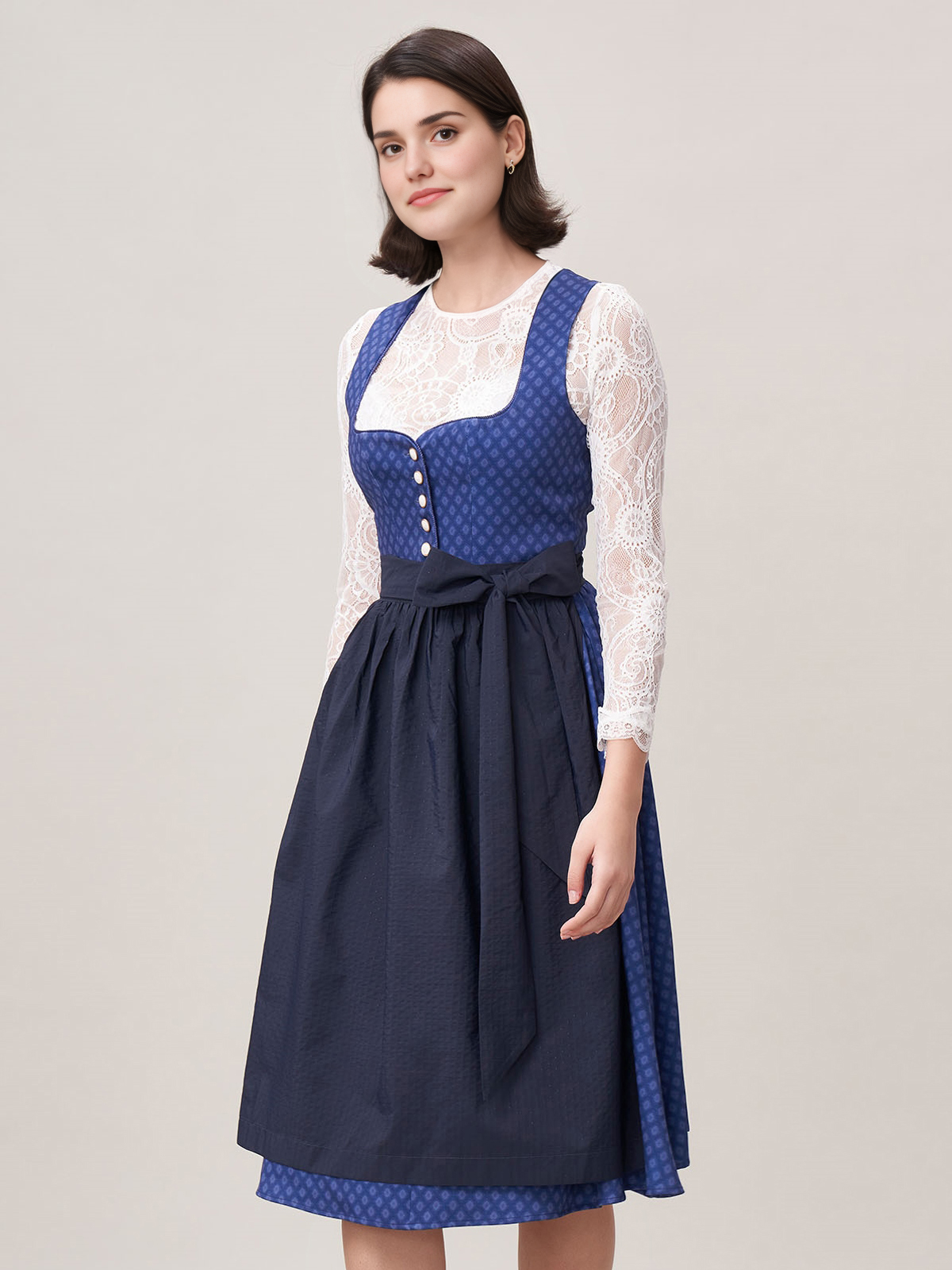 Modernes Dirndl in Blau – perfekt für den urbanen Look