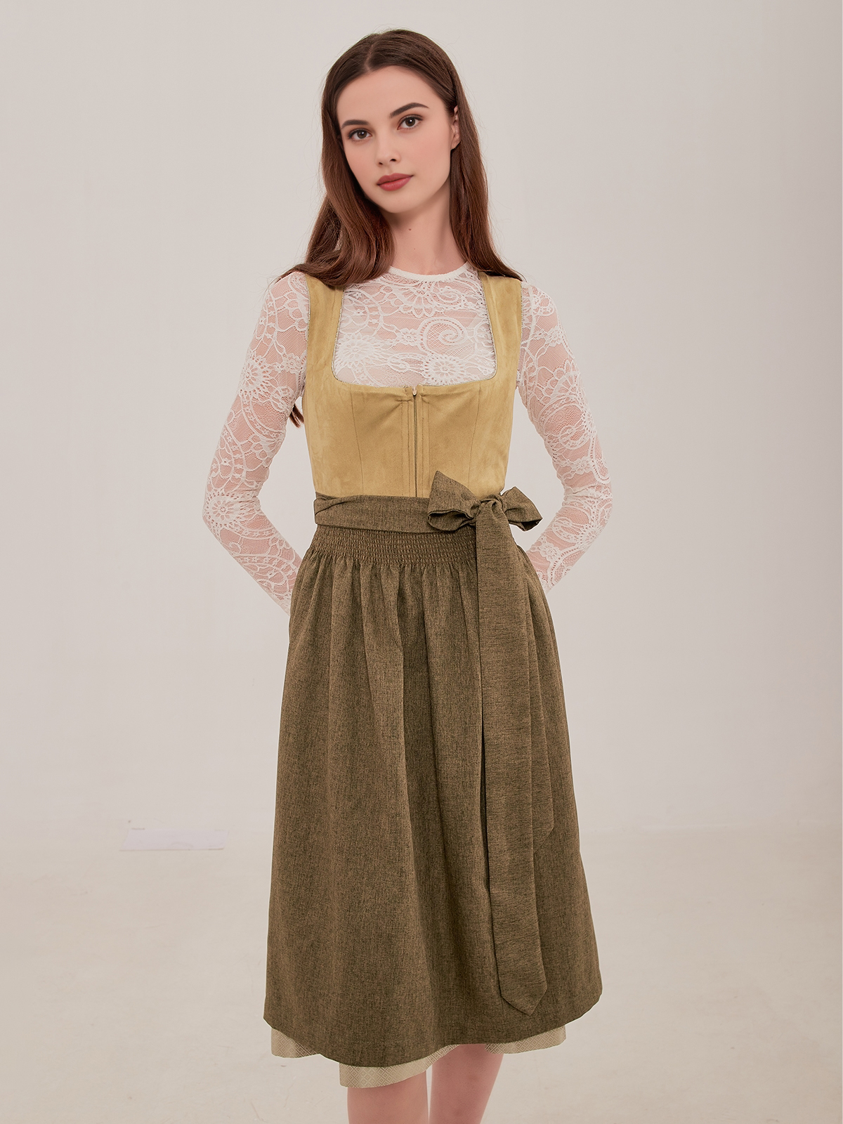 Rot Samt Dirndl